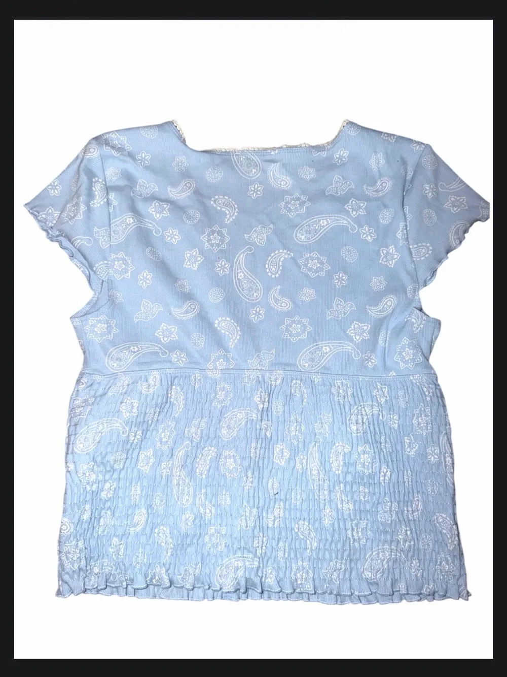 Kimchi Blue Only You Smocked Short Sleeve Top